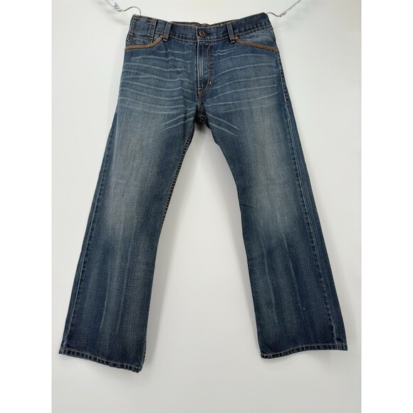 Vintage Levis Silver Tab Jeans Blue Black Denim Bootcut Y2K Western Mens 34x29 - Picture 5 of 14
